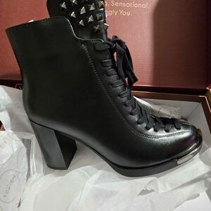 Black Studded Ankle Boots